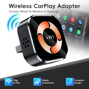 Universal CarPlay <b>Adapter</b> <b>Wireless</b> CarPlay & <b>Android</b> <b>Auto</b> CarPlay Dongle 4-in-1 CarPlay Dongle - Product Image 1