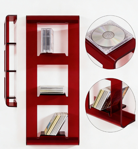 Estantería de exhibición de pared de acrílico esmerilado personalizada, adecuada para librerías, tiendas de CD y expositores de productos minoristas. - Product Image 4