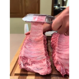 BBQ Rib Skinner Rib Prep Tool Herramienta de barbacoa para el hogar Cocina Restaurante Camping Portátil Ligero - Product Image 6