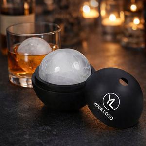 Moule à boules en silicone de qualité alimentaire avec logo personnalisé, pour la fabrication de sphères de glace rondes pour la promotion de cocktails - Product Image 6