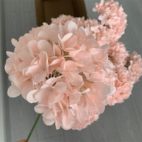 B-702 Bunga Pernikahan Mewah Warna Pink Terlaris, Rangkaian Bunga Hydrangea Sutra Buatan, Bunga Pink, Hydrangea Palsu Grosir