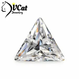 Vcat mükemmel kalite VVS1White üçgen kesim serbest moissanit 0.5Carat1Carat 2 karat 5*5mm 6.5*6.5mm GRA Moissanite elmas