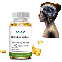 Ausreson Spiruline Softgel Supplément Nutritionnel 500mg Vitamine Naturelle Sélénium Chlorella Spiruline Softgels