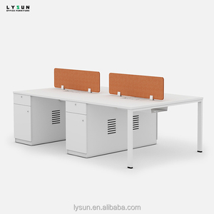 Escritorios de Trabajo Comerciales LYSUN Minimalistas, Ecológicos, Contemporáneos, de Madera, Abiertos, para 4 Personas, Convertibles y Extensibles - Product Image 1