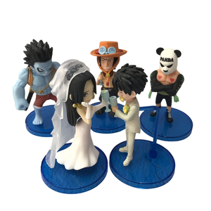 Lot de 5 figurines exclusives en gros : Ace, <span class=keywords><strong>Boa</strong></span> <span class=keywords><strong>Hancock</strong></span>, Luffy, Nightmare Luffy, Panda Man – Modèles PVC Japonais à l'échelle 1/12 – Boîte mystère - Product Image 1