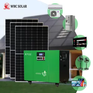 Kamp için 500W 1Kw 2Kw 3Kw 5Kw 10Kw güneş enerjisi istasyonu taşınabilir güneş jeneratör