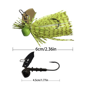 Leurre de pêche artificiel Mycena 10G, leurre dur, spinnerbait, jig à <span class=keywords><strong>grande</strong></span> lame, buzzbait, wobbler, chatterbait pour achigan et perche - Product Image 6
