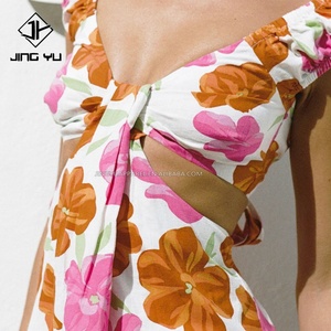 Robes longues maxi décontractées d'été personnalisées de haute qualité pour femmes, en coton, sans manches, dos nu, robe de plage hawaïenne pour femmes - Product Image 2