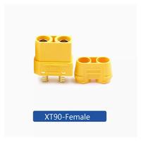 Adaptateur de batterie au lithium de haute qualité Orange XT90 XT90H mâle/femelle en alliage de cuivre IP40 500V 35A 2 broches pour drone UAV RC
