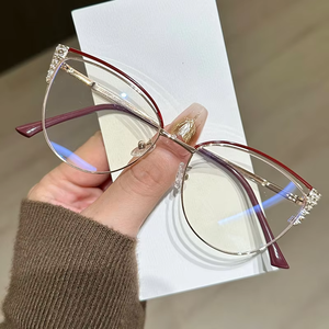 98-014 Nouvelles <span class=keywords><strong>lunettes</strong></span> anti-lumière bleue pour femmes, monture en métal carrée, <span class=keywords><strong>montures</strong></span> <span class=keywords><strong>de</strong></span> <span class=keywords><strong>lunettes</strong></span> optiques - Product Image 2