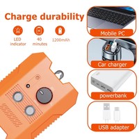 Dispositif anti-aboiement ultrasonique durable en ABS, rechargeable 1200 mAh, multifréquence pour le contrôle des aboiements de chien en extérieur