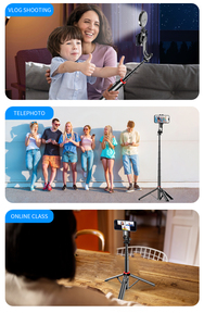 Video en vivo Tiktok trípode magnético selfie stick con 1/4 tornillo Bluetooth control remoto imán selfie stick - Product Image 6