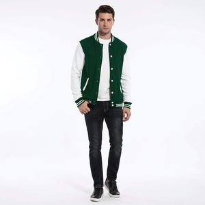 High Quality Customizable Letterman Varsity Winter <b>Jacket</b> Stand Front Breathable 100% Cotton Men's College Baseball <b>Jacket</b> - Product Image 1