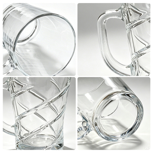Lot de <span class=keywords><strong>verres</strong></span> en cristal sans plomb avec poignée, pour vin, bière, idéal pour bars et fêtes - Product Image 2