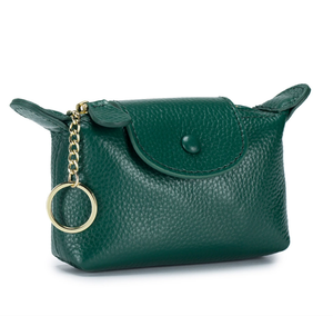 Portefeuille Mini Classique en Cuir Véritable Noir pour Femmes Petite Pochette à Fermeture Éclair Porte-Monnaie à la Mode Étanche Rangement d'Argent - Product Image 6