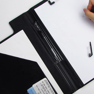 Étui en cuir matelassé pour dossiers, classique, porte-documents, Logo personnalisé imprimé, A4 - Product Image 4