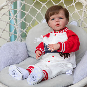 65 CM déjà Reborn Toddler peint fini en version garçon énorme vrai bébé <span class=keywords><strong>6</strong></span> <span class=keywords><strong>mois</strong></span> taille 3 D peau Art poupée - Product Image 5