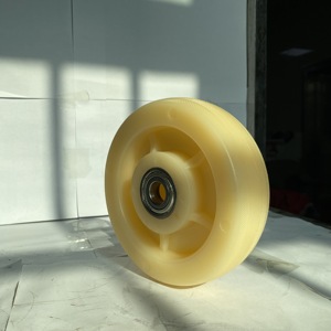 8 "X 2" Roues en <span class=keywords><strong>nylon</strong></span> blanc Roues pivotantes robustes pour chariots à main Roue unique 4 5 6 8 pouces - Product Image 1