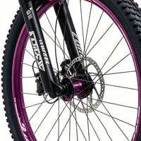 VTT à cadre en aluminium à vitesse unique avec freins à disque, roues de 26 pouces, confort et fitness, vélo de montagne