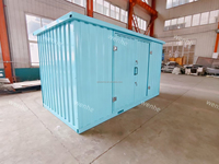Conteneur de stockage modulaire en kit avec porte battante, unité de stockage portable en acier robuste