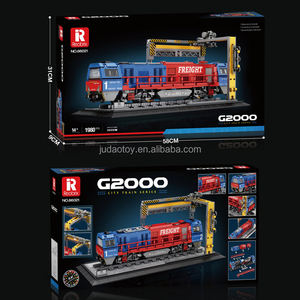 Reobrix 66021 G2000 <span class=keywords><strong>Train</strong></span> de marchandises européen Simulation scène modèle blocs de construction ensembles moc assemblage Puzzle jouet pour enfants cadeau - Product Image 6