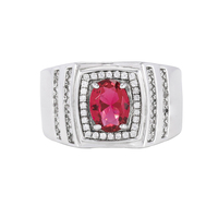 Bague rubis en argent Sterling 925 véritable, bijoux à la mode pour femmes