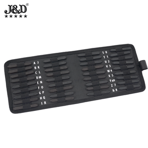 Endurecido 36pc de acero sello impreso números de código en inglés y los símbolos de acero de cuero de bolsa de lona 36 sets de la carta un capítulo - Product Image 5