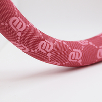 Housse de volant de voiture LH888 en cuir PVC écologique 1,1 mm, rose pâle, monogramme lettre D, pièces intérieures automobiles, vente en gros