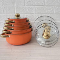 Meilleures ventes : Lot de 10 casseroles en acier inoxydable argenté avec couvercle en verre, antiadhésives, écologiques, compatibles gaz et induction, pour soupes et bouillons