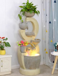 Fontaine d'eau décorative de jardin, cascade, Feng Shui, intérieur, cascades d'eau, fontaine d'eau tombante, intérieur, maison, jardin - Product Image 2