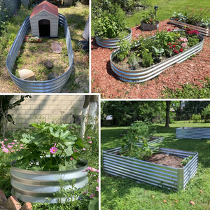 Scatole <span class=keywords><strong>per</strong></span> fioriere zincate <span class=keywords><strong>per</strong></span> esterni, letto da giardino rialzato zincato <span class=keywords><strong>per</strong></span> fiori di verdure, grande serbatoio da giardino rialzato - Product Image 4