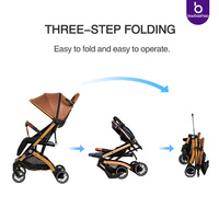 Poussette de luxe en cuir porte-bébé classique avec siège de hanche poussette déambulateur facile pour avion chancelière à baldaquin 0 36 mois
