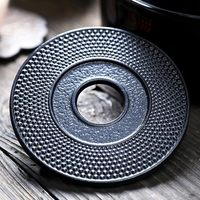 Socle rond en fonte pour plats chauds, casseroles, poêles, assiettes, théières, support rustique en fonte pour plats chauds pour la cuisine et la table à manger