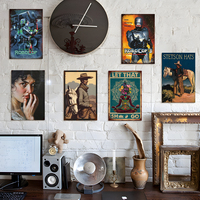 Fábrica al por mayor personalizado 20*30cm Vintage Retro retrato vistas regalos carteles de Metal cartel placas de hojalata para decoración de pared