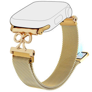 Bracelet magnétique en acier inoxydable respirant de luxe pour montre Iwatch45678/SE Série Tailles 38/42 - Product Image 5