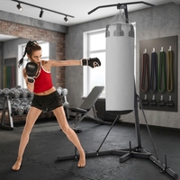 Support de sac de frappe robuste avec barre de traction, structure autoportante multifonction pour salle de sport à domicile