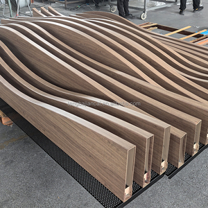 3D lượn sóng nhôm mặt tiền Ốp thiết kế hiện đại thân thiện với môi cách âm | Chống cháy bức tường Rèm bên ngoài không thấm nước cho biệt thự - Product Image 1