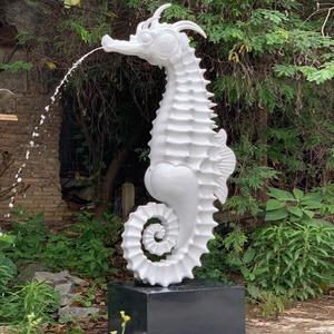 Escultura de Fuente de Caballito de Mar de Fibra de Vidrio para Exteriores - Product Image 2