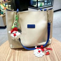 Gantungan Kunci Santa Claus Buatan Tangan 2026, Gantungan Kunci Boneka Natal 3D, Liontin Gantungan Kunci Rajut, Gantungan Kunci Natal, Hiasan Tas