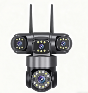 Caméras de sécurité solaires PIX-LINK 4G PTZ avec panneau solaire 16W, alimentation solaire extérieure, WiFi, caméra à 4 objectifs AOV <span class=keywords><strong>sans</strong></span> <span class=keywords><strong>fil</strong></span> avec batterie 16000mAh - Product Image 1