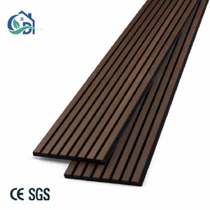 Panneaux acoustiques à lamelles en PU de conception moderne Revêtement acoustique NRC à effet bois <span class=keywords><strong>pour</strong></span> mur Décor Akupanel cannelé insonorisé <span class=keywords><strong>pour</strong></span> hôtels - Product Image 1