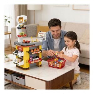 Jouet de caisse de supermarché avec scanner, panier de courses et accessoires pour enfants – Jouet d'apprentissage pour marché de simulation - Product Image 4