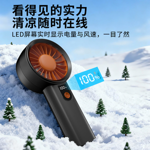 Ventilador de Mano Portátil Recargable de Alta Velocidad con Pantalla Digital, 3000mAh, 100 Velocidades, Ventilador Personal para Camping y Viajes - Product Image 4