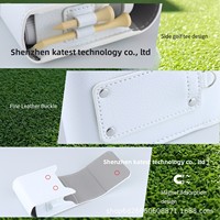 Sac de rangement pour télémètre de golf en cuir PU avec mousqueton et clip marqueur de balle, étui de protection minimaliste pour télémètre laser, modèle KM-PU1