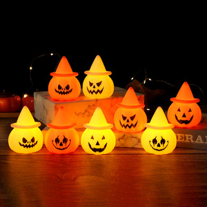 Linterna de calabaza de Halloween, juguete con luz LED, decoración portátil para fiesta, regalo para niños - Product Image 1