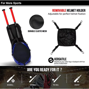 Mochila Deportiva Multifuncional de Gran Capacidad Personalizada en Color Negro para Hockey y Béisbol - Product Image 5