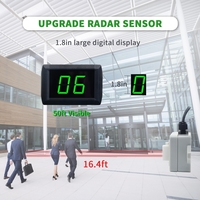 Compteur de visiteurs de flux de personnes pour espace intérieur Compteur numérique bidirectionnel 0-99 avec capteur radar infrarouge