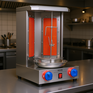 Máquina de Shawarma Vevor, Asador Vertical con Capacidad para 13 Libras, Cocina Comercial a Gas, 2 Quemadores, Asador de Pollo, Gyro - Product Image 2