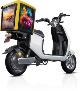 หน้าจอ LED แสดงผล GPS 4G แบบสามด้านสำหรับกล่องส่งอาหาร <span class=keywords><strong>โฆษณา</strong></span>บนมอเตอร์ไซค์ - Product Image 5