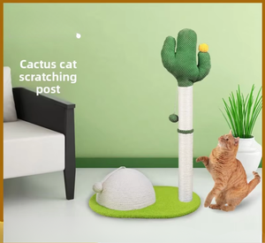 Arbre à <span class=keywords><strong>chat</strong></span> vertical moderne Purr Garden, cadre d'escalade pour cactus, griffoir en sisal et bois, jouet écologique pour animaux de compagnie, emballage carton facile - Product Image 5